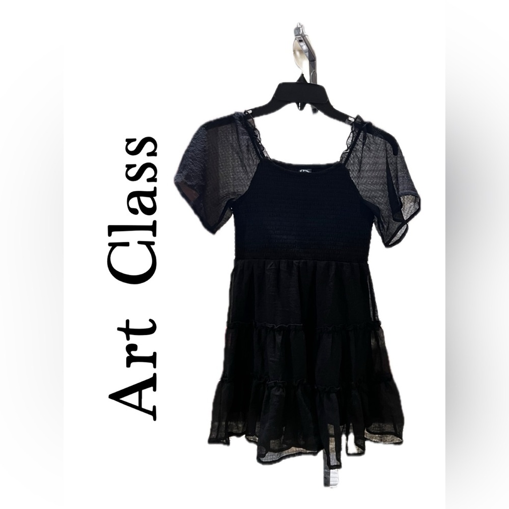 KB ART CLASS GIRLS DRESS IN BLACK SIZE M(8).